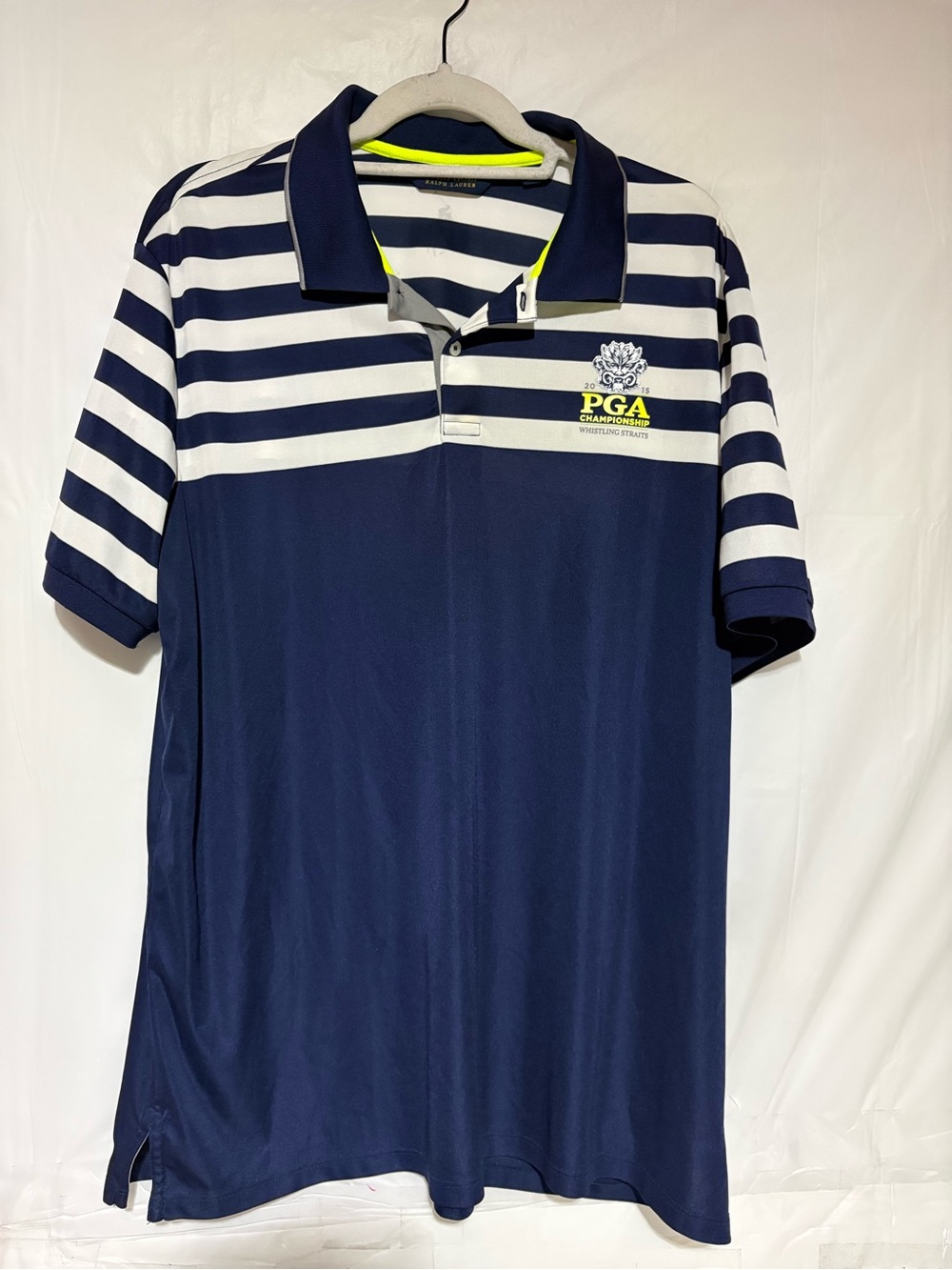 PGA Championship Men's Navy & White Striped Polo